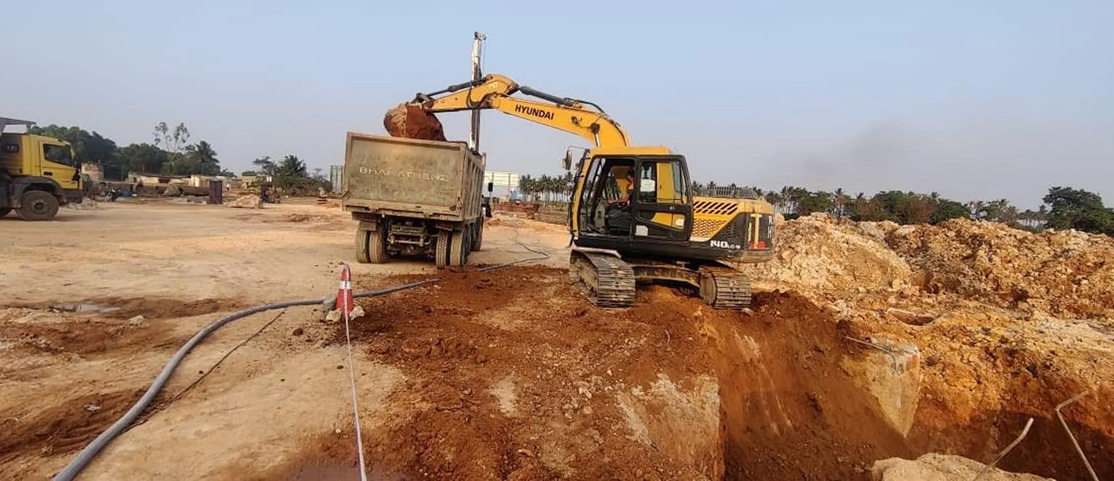 BMRCL Work from Nagavara to BIAL Muck, Pile Cap Excavation and Formation of Metro Track at BIAL - Image 3