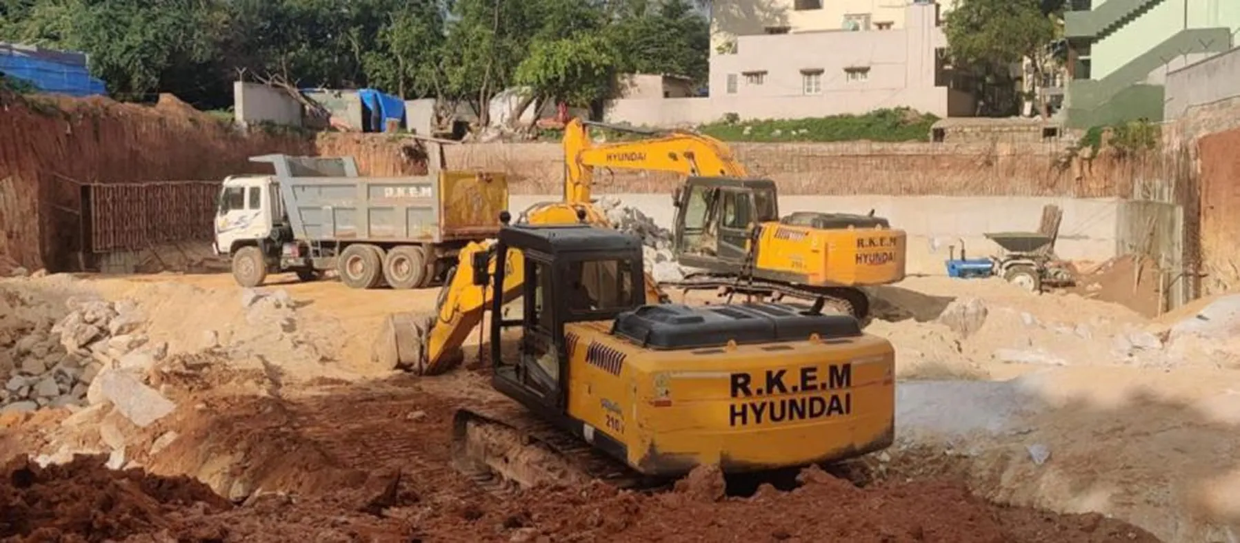 Surya Developers Mass Excavation and Stone Cutting at Bytrayanapura - Image 1